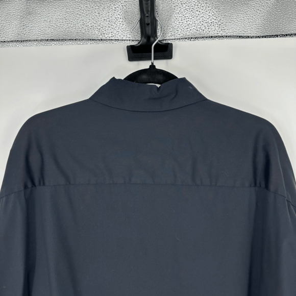 Piazza Sempione Womens Button Up Shirt Size M Black Oversized Minimalist Basic - Picture 7 of 8